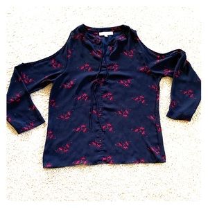 LOFT Cold Shoulder Blouse